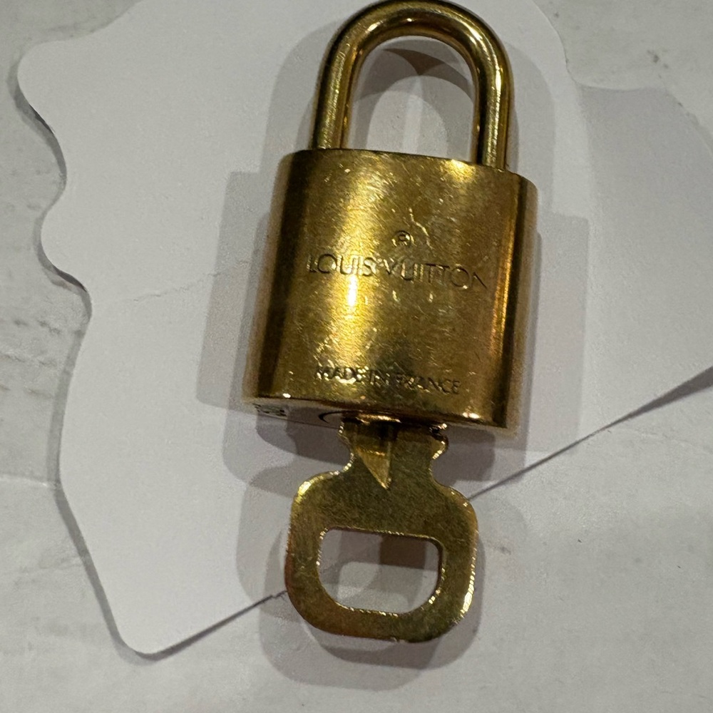 Louis Vuitton Gold-Tone Padlock and Key #321 - Picture 3 of 5